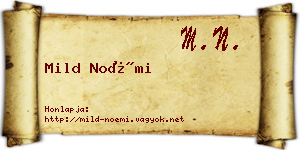 Mild Noémi névjegykártya